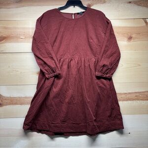 Madewell Rust Corduroy Dress